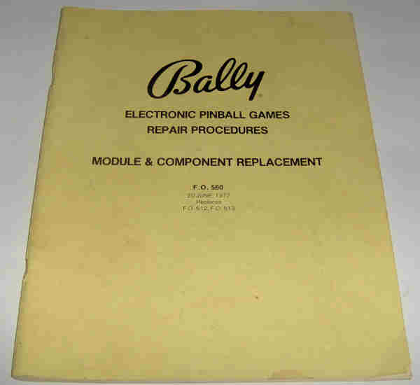 (image for) Bally Electronic Pinball Games Repair Procedures Manual