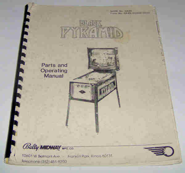 (image for) Bally/Midway Black Pyramid Parts and Operating Manual