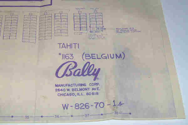 (image for) Bally Tahiti (Belgium) Schematics - Click Image to Close