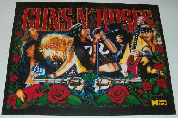 (image for) Data East Guns N' Roses Translite - NOS