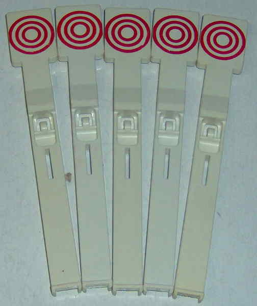 (image for) Gottlieb White Drop Target with Red Bullseye (5pcs.) - NOS