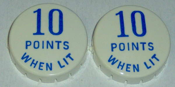 (image for) Gottlieb 10 Points When Lit Pop Bumper Caps (2 pcs.) - NOS.