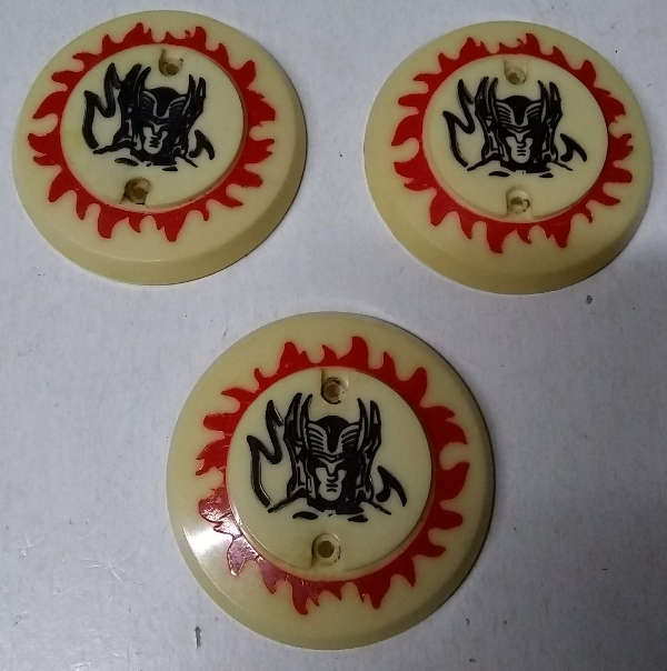 Williams Gorgar Pop Bumper Cap Set - Used Williams Gorgar Pop Bumper Cap Set - Used