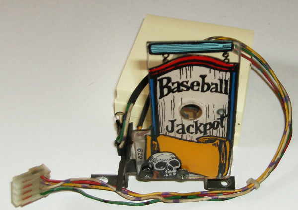 Data East Hook Baseball Jackpot Plastic - Used Data East Hook Baseball Jackpot Plastic - Used