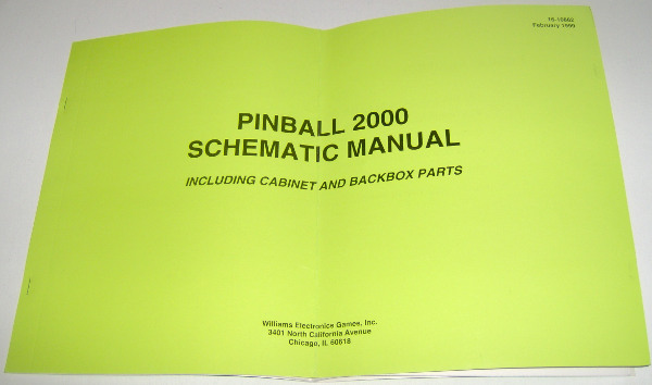 (image for) Williams Pinball 2000 Schematic Manual