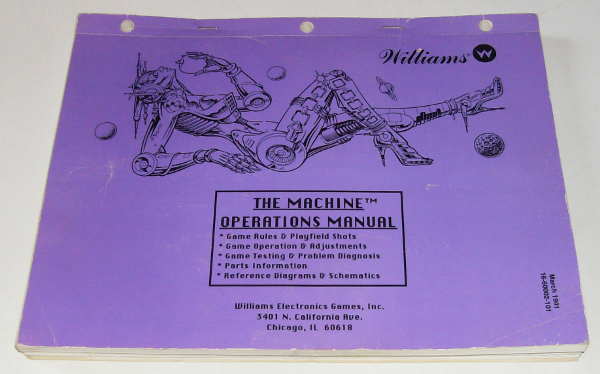 (image for) Williams The Machine: Bride of Pin bot Plastic Operations Manual