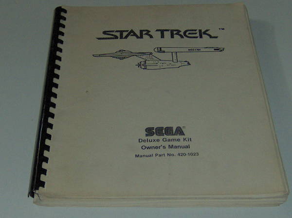 Sega / Gremlin Star Trek Deluxe Game Kit Owner's Manual - JT Amusements