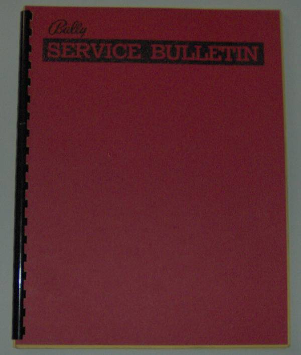 (image for) Bally Service Bulletin Booklet - Click Image to Close
