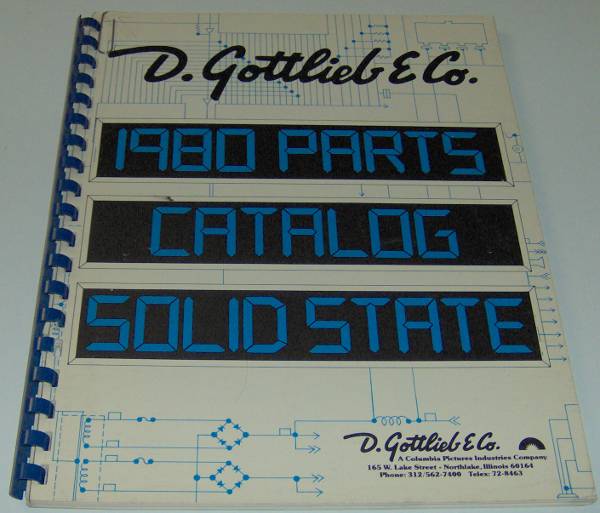 (image for) Gottlieb 1980 Parts Catalog - Click Image to Close