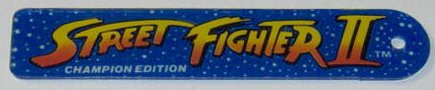 (image for) Gottlieb Street Fighter II Plastic Key Tag / Fob - Click Image to Close