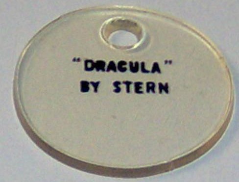 (image for) Stern Dracula Plastic Round Key Tag / Fob - Click Image to Close