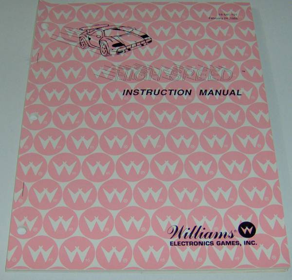 (image for) Williams High Speed Instruction Manual