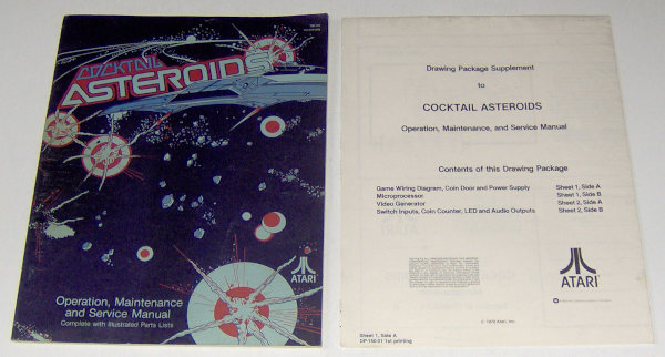 (image for) Atari Cocktail Asteroids Operation, Maintenance & Service Manual