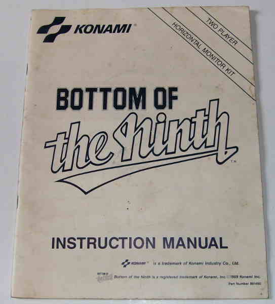(image for) Konami Bottom of the Ninth Instruction Manual - Click Image to Close