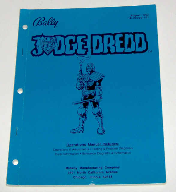 (image for) Bally Judge Dredd Operations Manual