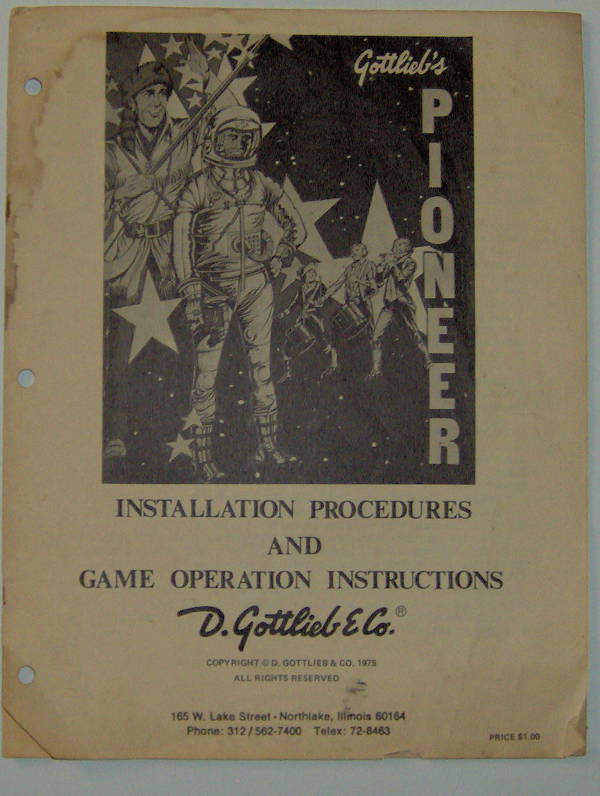 (image for) Gottlieb Pioneer Manual