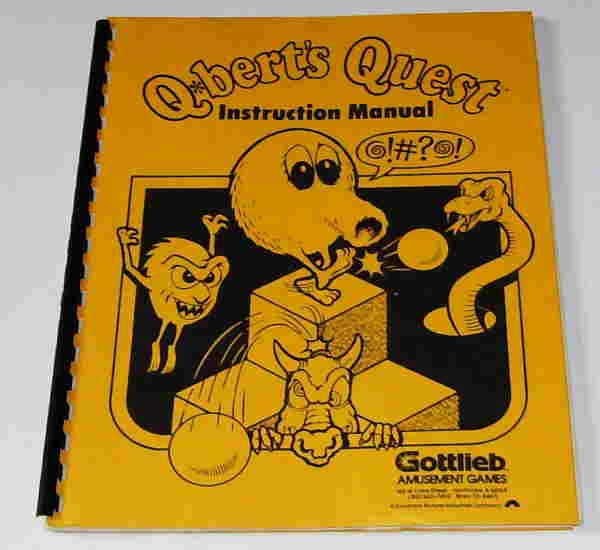 (image for) Gottlieb Q*bert's Quest Instruction Manual - Click Image to Close