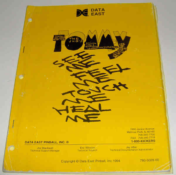 (image for) Data East The Who's Tommy Manual